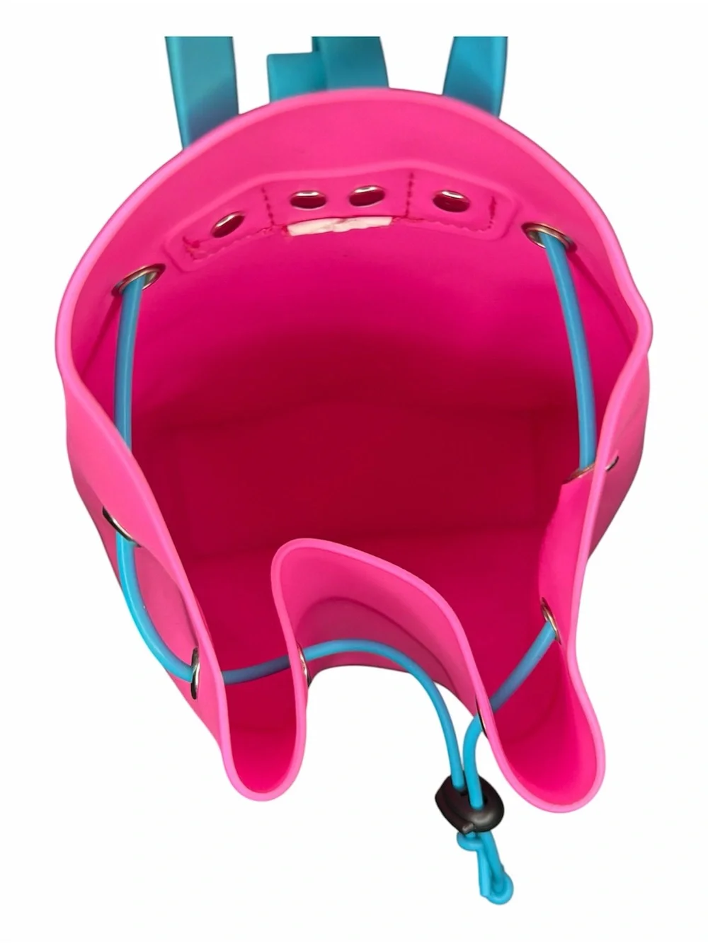 Barbie pink and teal neoprene beach bag small